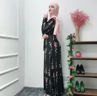 2020 Latest fashion design abaya easy to wear muslim dresses women printing floral long size dress abaya
2020 Latest fashion design abaya easy to wear muslim dresses women printing floral long size dress abaya