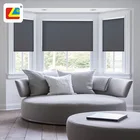 Home Blackout Roll Up Blind Roller Blinds Shade Windows Side Gray Roller Curtains For Living Room