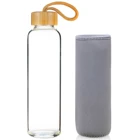 Wholesale Eco Friendly Bamboo Lid Unbreakable Borosilicate Glass Drinking Water Bottle With Protective Jacket