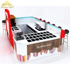 New design wooden bakery display counter showcase for bakery and coffee shop furniture
