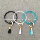 Small Acrylic Bangle Tassel Keychain Customize Acetate Bracelet