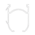 Roman blind aluminum alloy white head rail 0.36kg/M