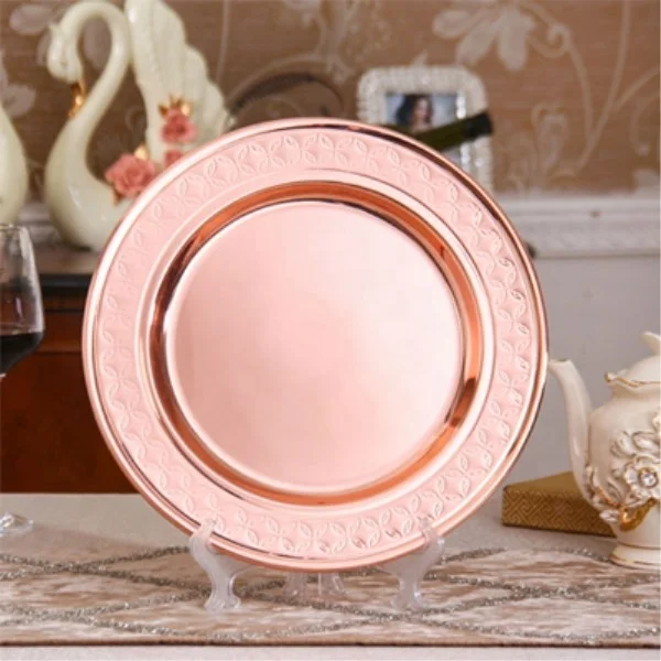 Luxury Stainless Steel Copper Dinner Plate Charger Plate for Wedding Party
Luxury Stainless Steel Copper Dinner Plate Charger Plate for Wedding Party