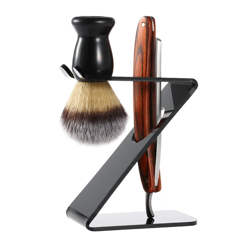 wholesale straight razor set wooden handle with razor stand and shaving brush, Black
wholesale straight razor set wooden handle with razor stand and shaving brush, Black