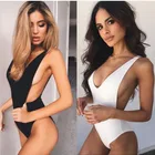 Special Offer 10% OFF Hot Sales Deep V Shape Sexy Swimsuit Bikini One Piece Swimwear For Mature Women