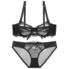 High Quality Fashion Silk Net Bra Brief Sets Women Underwear Lace Bra Brief Sets Sexy Ladies Panties