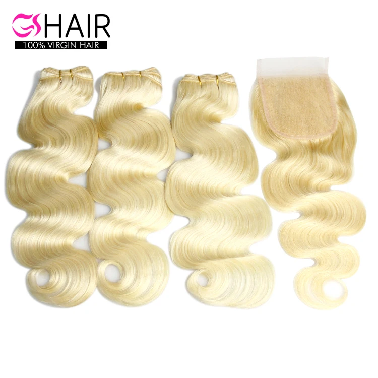 2019 Factory Price Cheap Body wave blonde color 613 human hair bundles with closure, #613
2019 Factory Price Cheap Body wave blonde color 613 human hair bundles with closure, #613