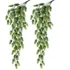 2 PCS Artificial Hops Flower Vine Garland Plant Faux Hanging Vine Hops Faux hops Artificial Hanging Plants in Frosted Green