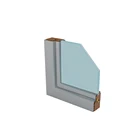 LandVac 0.4 u-value noise reduction window tempered vacuum insulated glass curtain wall
