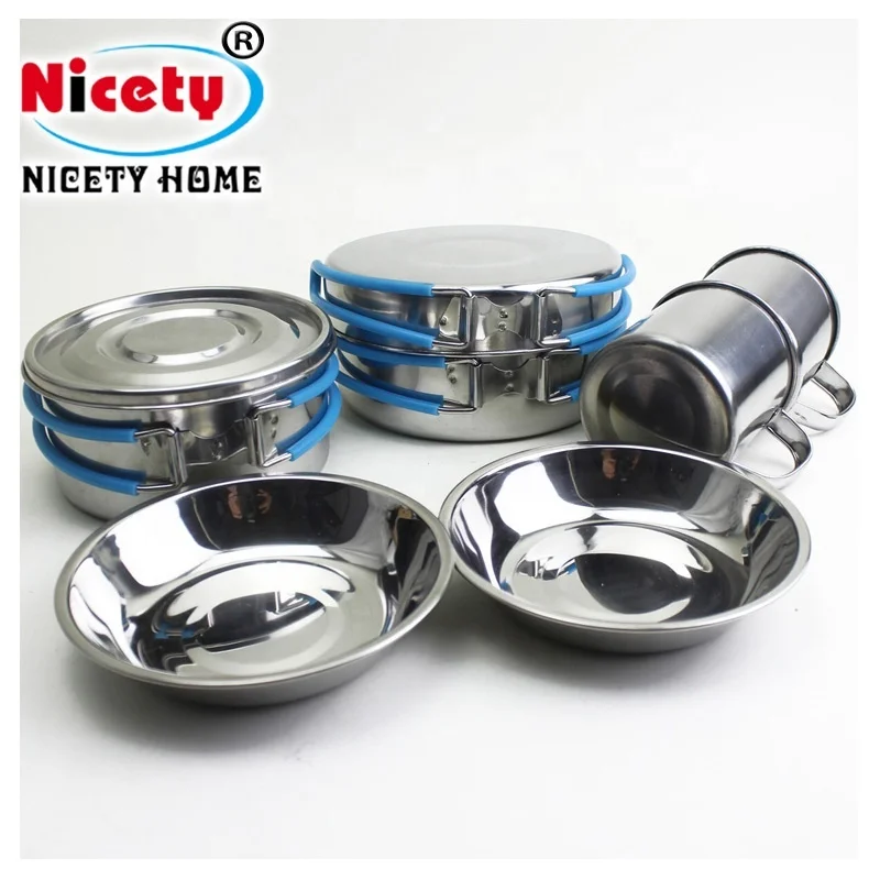 Stainless Steel Portable Camping Mess Kit Folding Cook Set Backpacking Gear
Stainless Steel Portable Camping Mess Kit Folding Cook Set Backpacking Gear