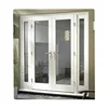 Modern Design Exterior Double Glass Front Casement Swing French Upvc Doors With Security Screen Blind