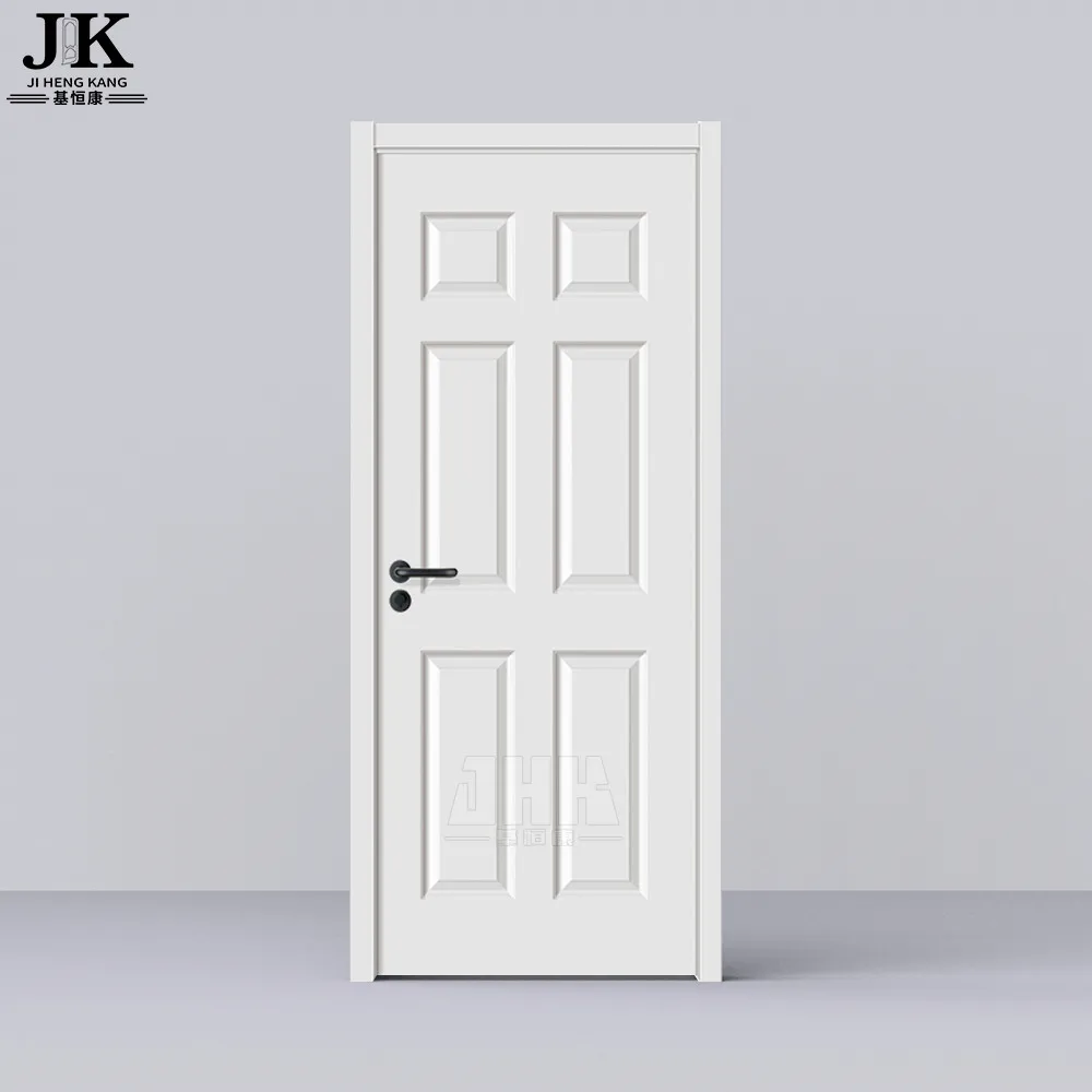 Jhk 006 6 Panel White Primer Wooden Mdf Interior Doors Leaf Buy