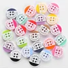 fancy laser cutting classic logo 4 hole round resin baby button for clothes