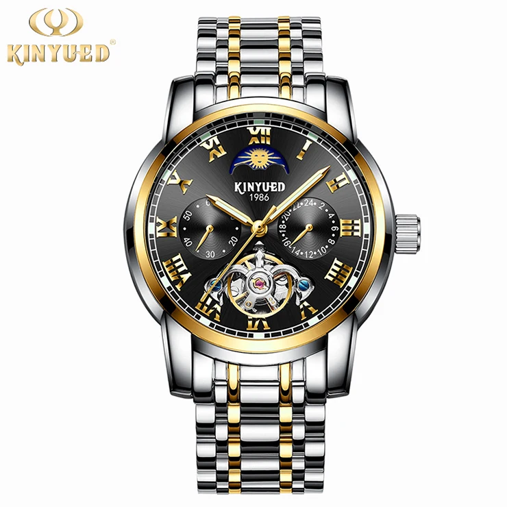 KINYUED Business Fashion Tourbillon Luminous Mechanical Men Stainless Steel Case Back Automatic watch
KINYUED Business Fashion Tourbillon Luminous Mechanical Men Stainless Steel Case Back Automatic watch