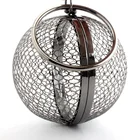 Hand made Luxury metal frame round party bags personalized ladies evening clutch ball bag fashion round clutch bag
