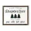 Christmas Trees Shiplap Wood Sign | Rustic Home Decor Wooden Wall Art Plaque Signs with Sayings and Quotes Farmhouse Frame Holid