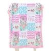 New Custom Printed Super Soft Patchwork Throw Minky Baby Sherpa Fleece Blanket