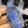 High Quality Colorful Labradorite Crystal Carved Leaf Natural Fluorite Crystal Craft