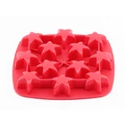 Food grade 12 cavity death star shape silicone ice cube tray ice mold for ice maker