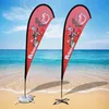 China Supply Factory Advertising flying beach flag , custom feather beach flags , teardrop flag