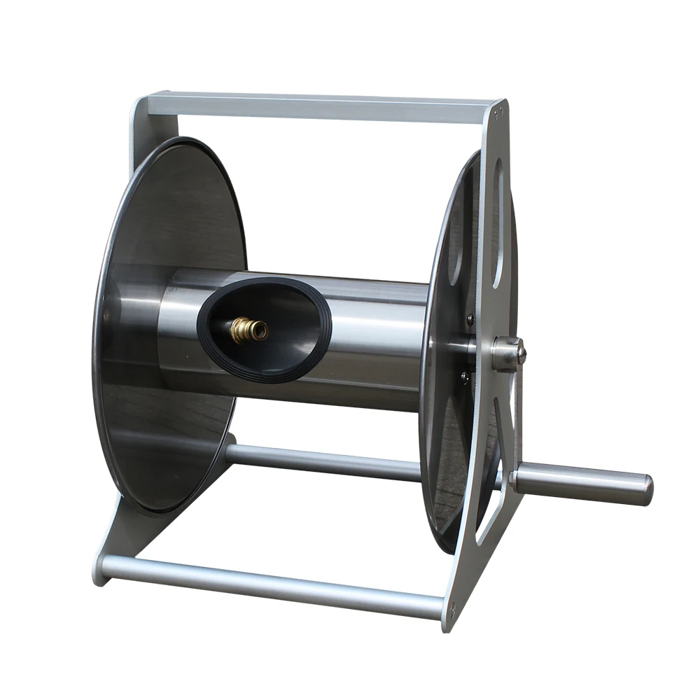 Ready to ship garden water irrigation stainless steel hand held or wall mounted hose reel, Pictured or custom color.
Ready to ship garden water irrigation stainless steel hand held or wall mounted hose reel, Pictured or custom color.