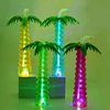 Factory direct disposable luminous palm tree cup children's birthday party plastic led yard cup with straw