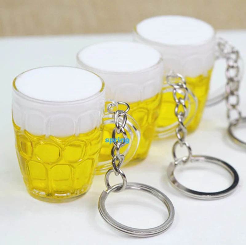 New Gift Bottle Beer Cup Shape Beer Bottle Keyring Beer Mug