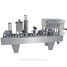 MZH-F Automatic stretch film cup filling and sealing machine for water oil jelly