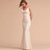 2019 Fashion Ivory Luxury Elegant Two Piece Chiffon Long Beach Wedding Dress Bridal Gowns
