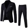 Men's Suit Slim Fit One Button 3-Piece Suit Blazer Dress Business Wedding Party Jacket Vest & Pants