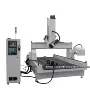 Big heavy duty automatic tool changing 4-axis wood cnc router for mold making
