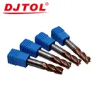 HOT SALE DJTOL Four Flutes Milling Cutter Solid Carbide End Mills For CNC MACHINE