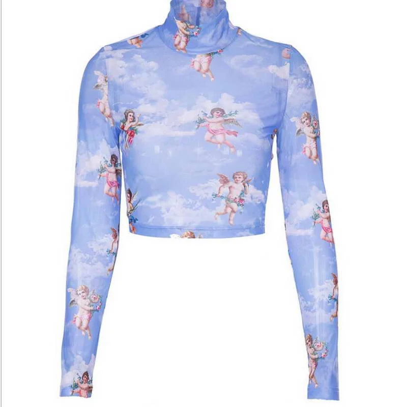 2019 Aliexpress T Shirts Custom Printing Cupid Print Boss Mesh Long Sleeve T Shirts women's t-shirts Lumbar, As picture
2019 Aliexpress T Shirts Custom Printing Cupid Print Boss Mesh Long Sleeve T Shirts women's t-shirts Lumbar, As picture
