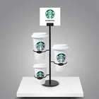 Tabletop Coffee Mug/Cup Holder Display Rack Stand With Logo