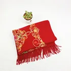 Embroidery acrylic fabric warm smooth feeling women scarf
