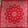 Factory Cheap Custom Printing 100 % cotton red bandana multiple printed patterns bandana