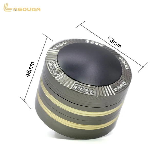 Available round cover with crystal four layer zinc alloy metal tobacco grinder, Multi-color
Available round cover with crystal four layer zinc alloy metal tobacco grinder, Multi-color