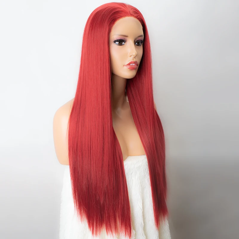 Cosplay Long Silky Straight Lace Wig Heat Resistant Fiber Hair Red Synthetic Lace Front Wig
Cosplay Long Silky Straight Lace Wig Heat Resistant Fiber Hair Red Synthetic Lace Front Wig