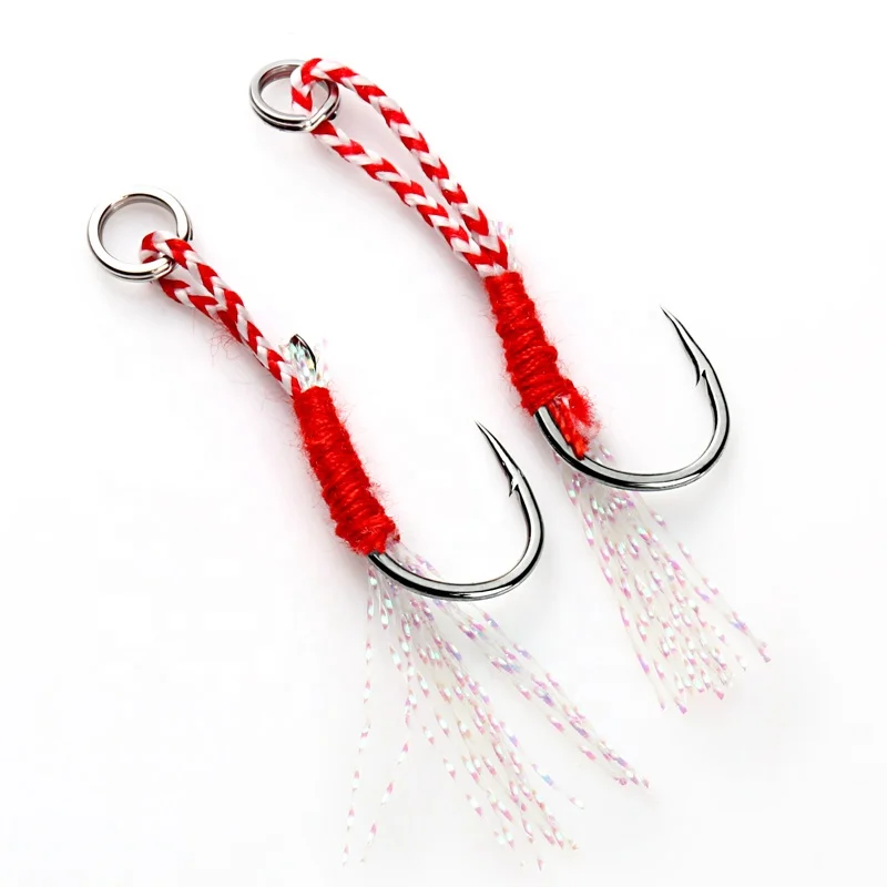 2pcs/lot Fishing Hooks Sea Fish Assist Hook Fishhooks Jig Slow Feather for Fishing Attract
2pcs/lot Fishing Hooks Sea Fish Assist Hook Fishhooks Jig Slow Feather for Fishing Attract