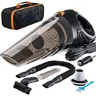 CARAYMIN Newest Portable Vacuum Cleaner 120W 5000PA for Car Handheld Wet/Dry Strong Suction with LED Light for All Vehicles