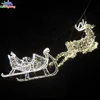 Outdoor led garden lights santa in sleigh with reindeers for christmas decoration