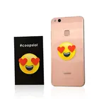Reusable and rewash emotional face emoji pattern microfiber sticky screen cleaner for smartphone use
