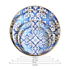 Bone china dinnerware rimmed decoration ceramic charger plate