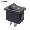 Small household appliances single pole black rocker switch