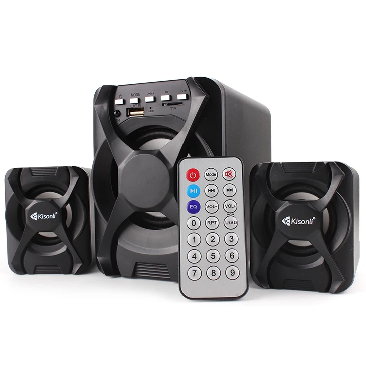 

New gadgets discount price 2.1 home theatre speakers subwoofer speakers professional, Black