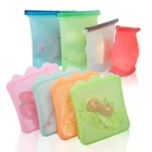 Reusable silicone food preservation bag Food Grade Vegetable silicone storage bag Easy Clean silicone fresh bag
