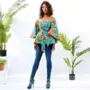 2019 Latest Fashion Custom African Design Top Women Clothing Sexy One-shoulder Long-sleeved Blouse For Ladies Summer Wholesale