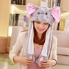 Elephant Plush Hat with Moving ears Plush Lovely Caps Plush Cute Cap Children Making Funny Hats Animal Hat