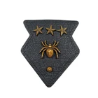 Fancy leather badge Patches for clothing leather labels jeans pu leather patch custom