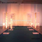 2020 アクリルクリアスクエア結婚式台座結婚式台座シリンダー柱アクリルディスプレイキューブパーティーのためにスタンド (MWS-019)